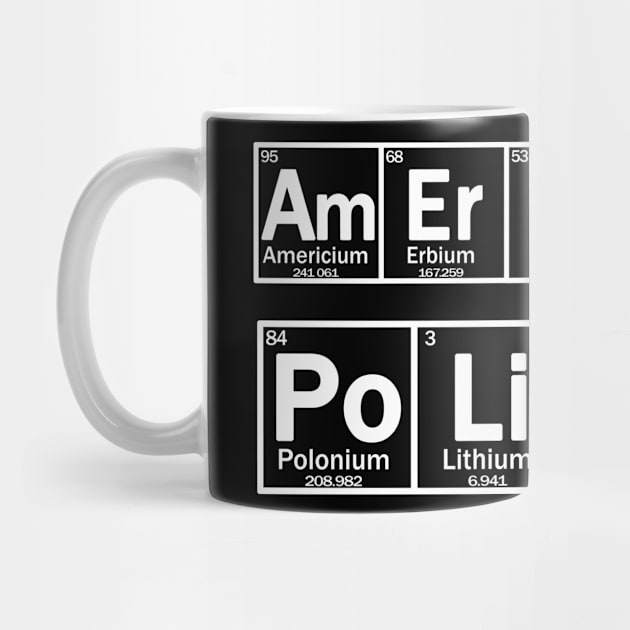 AMERICAN politic patriotic and scientific design with chemical elements by Context